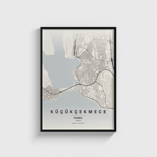 İstanbul Küçükçekmece İlçe Haritası Posteri