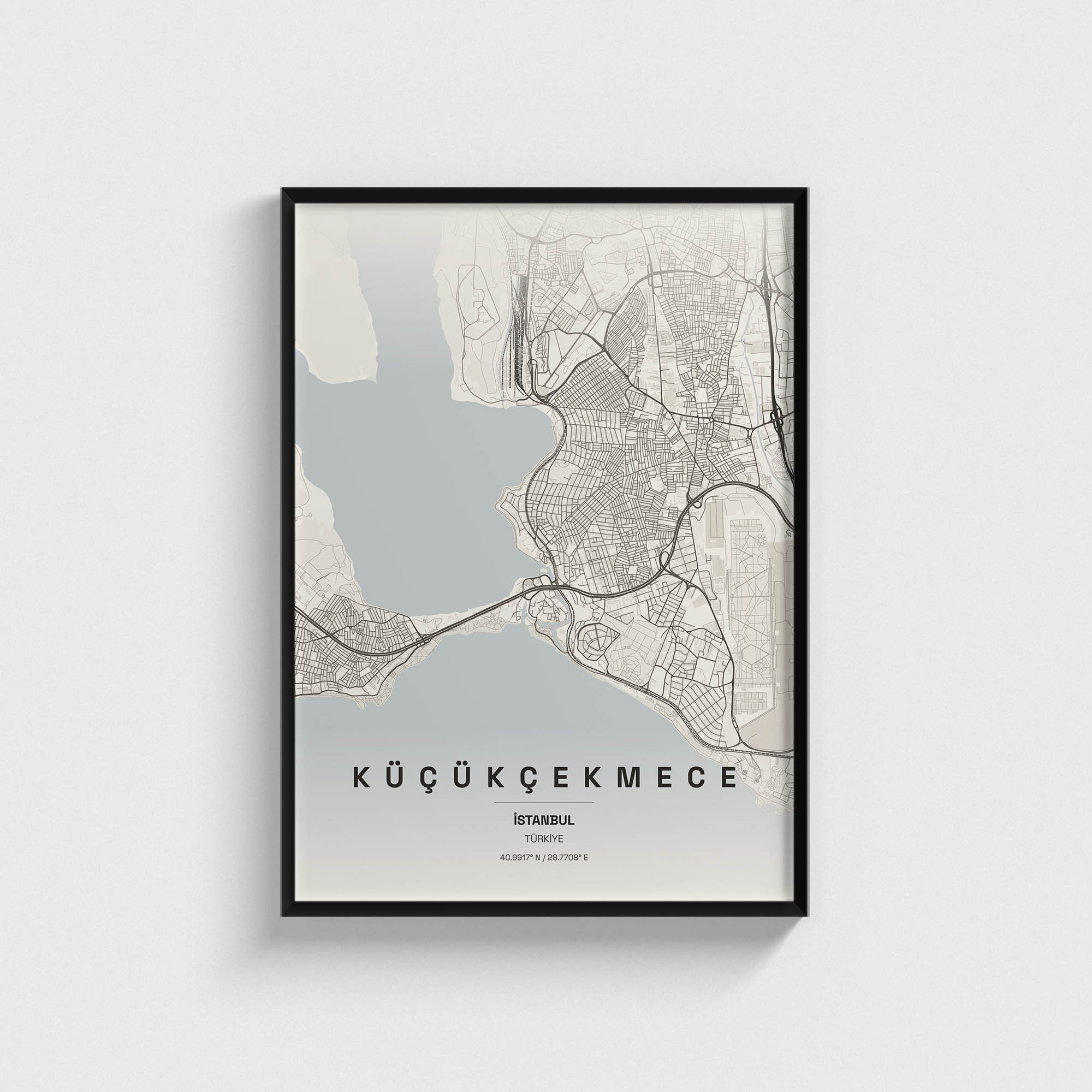 İstanbul Küçükçekmece İlçe Haritası Posteri