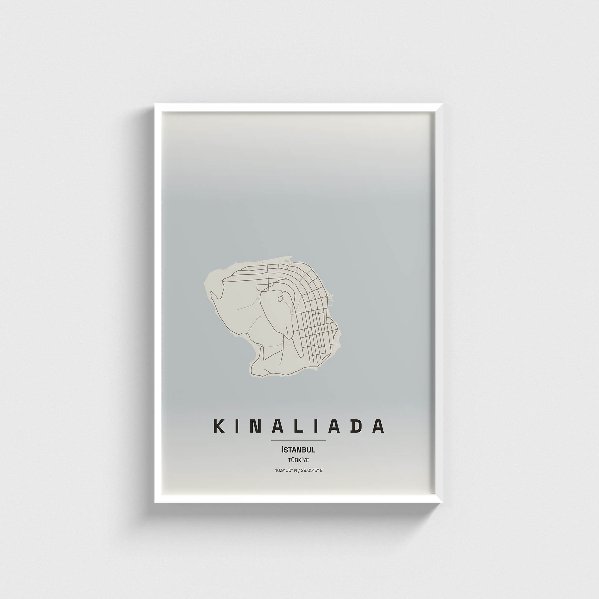 İstanbul Kınalıada İlçe Haritası Posteri - Görsel 2