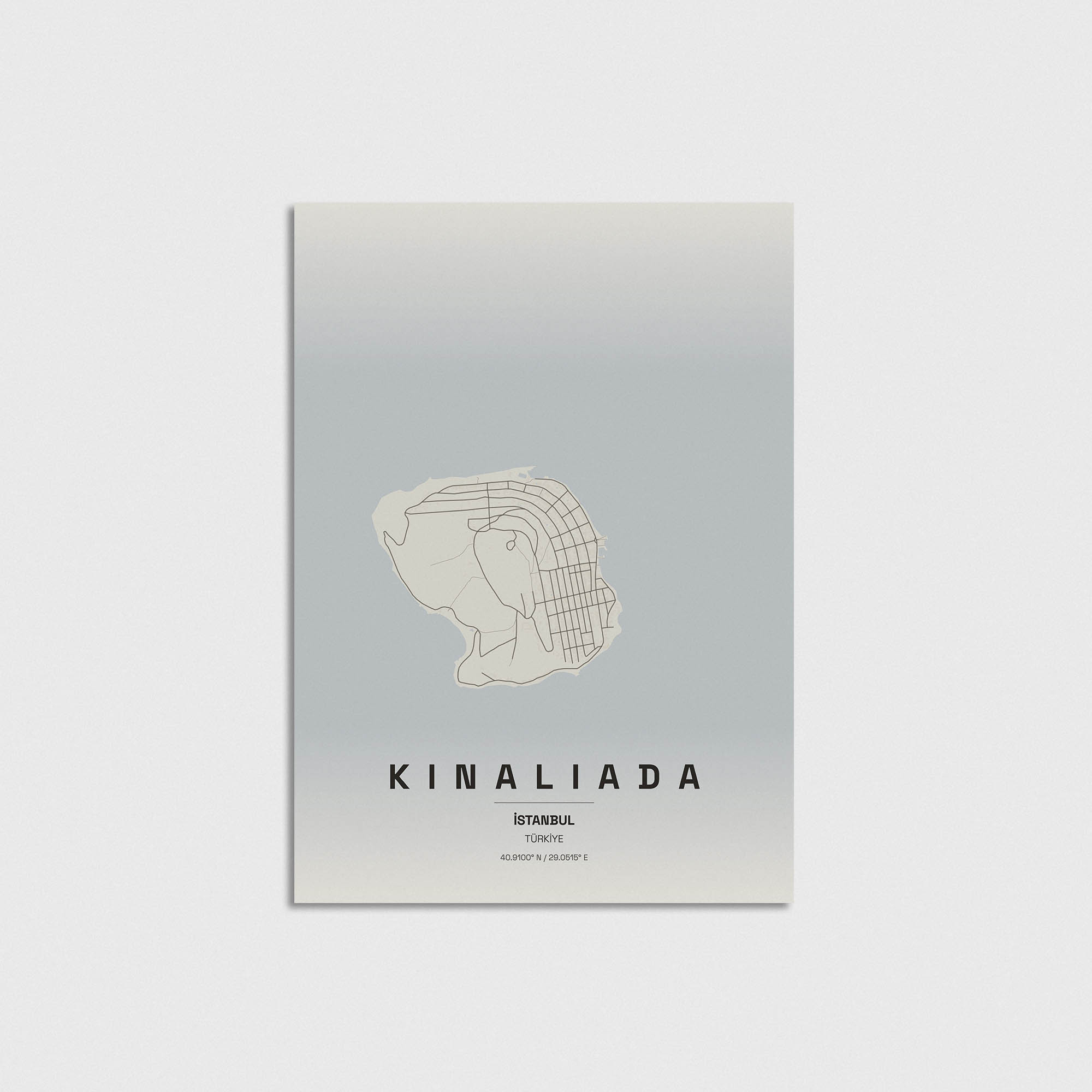 İstanbul Kınalıada İlçe Haritası Posteri - Görsel 3