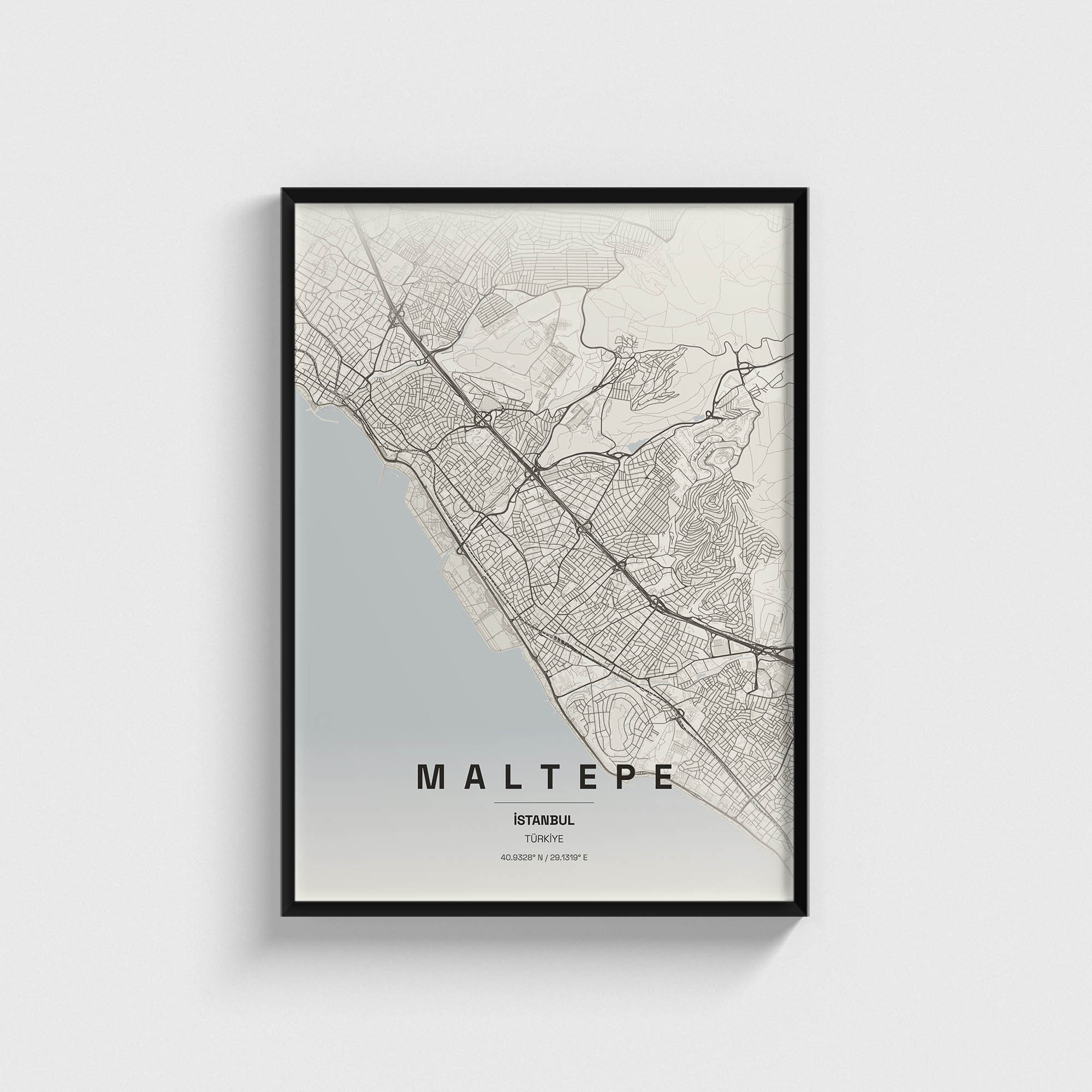 İstanbul Maltepe İlçe Haritası Posteri