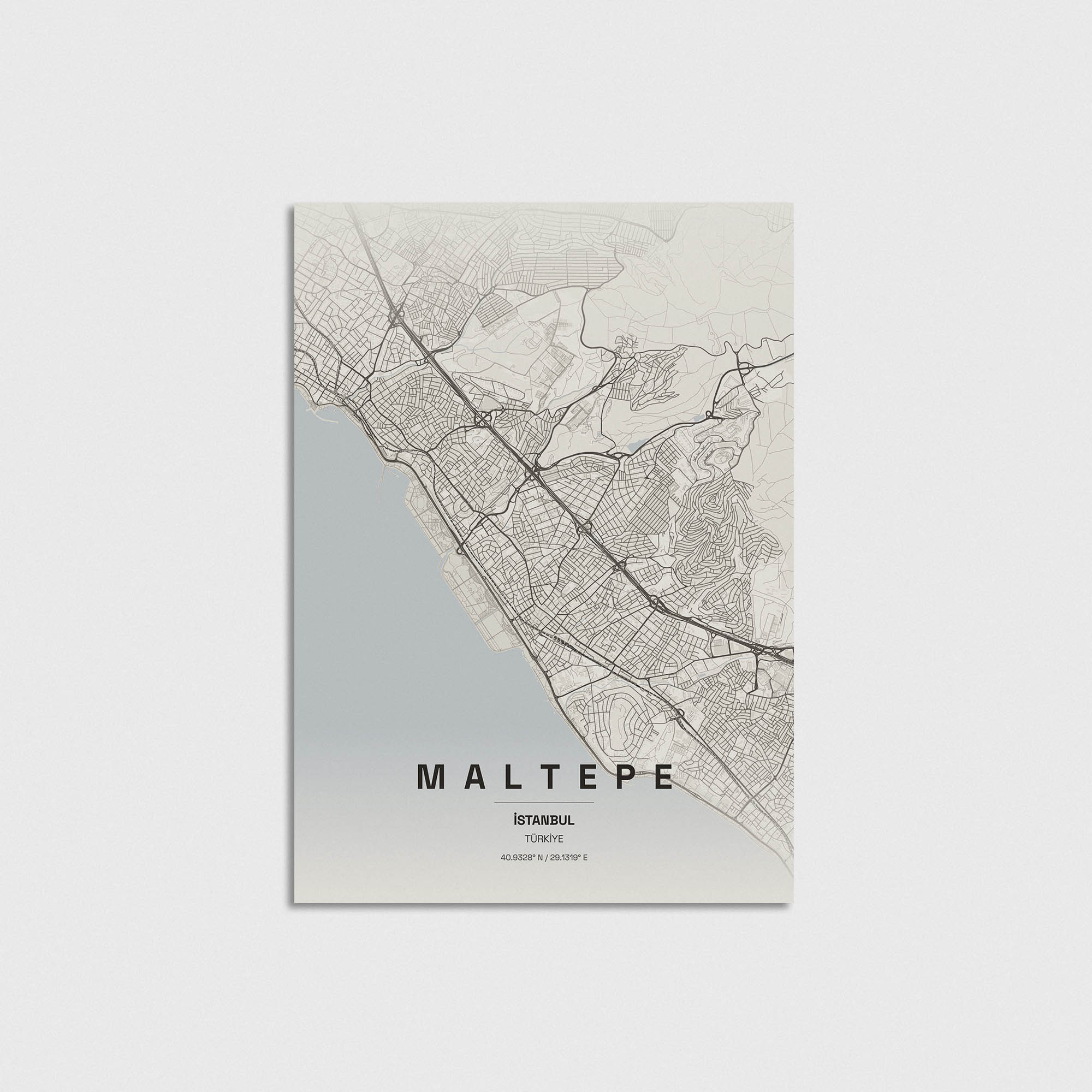 İstanbul Maltepe İlçe Haritası Posteri - Görsel 3