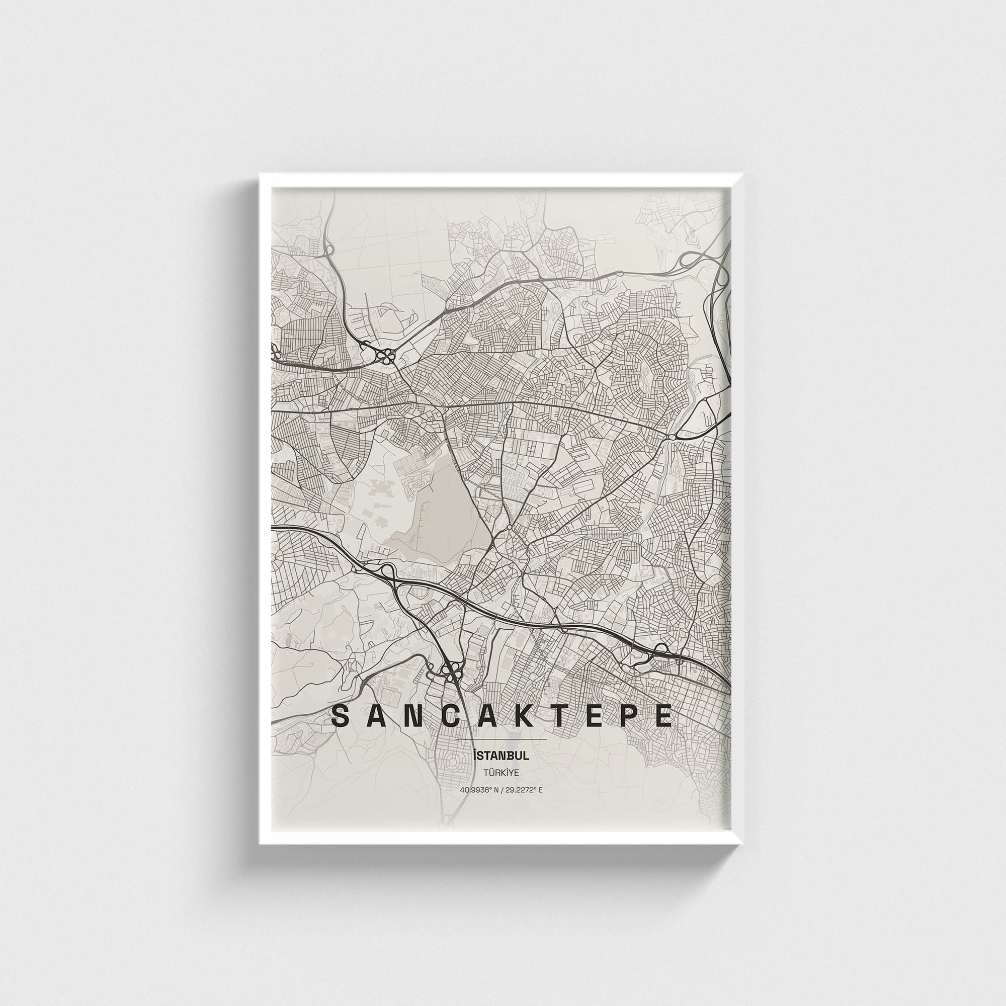 İstanbul Sancaktepe İlçe Haritası Posteri - Görsel 2