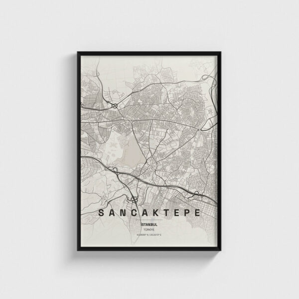 İstanbul Sancaktepe İlçe Haritası Posteri