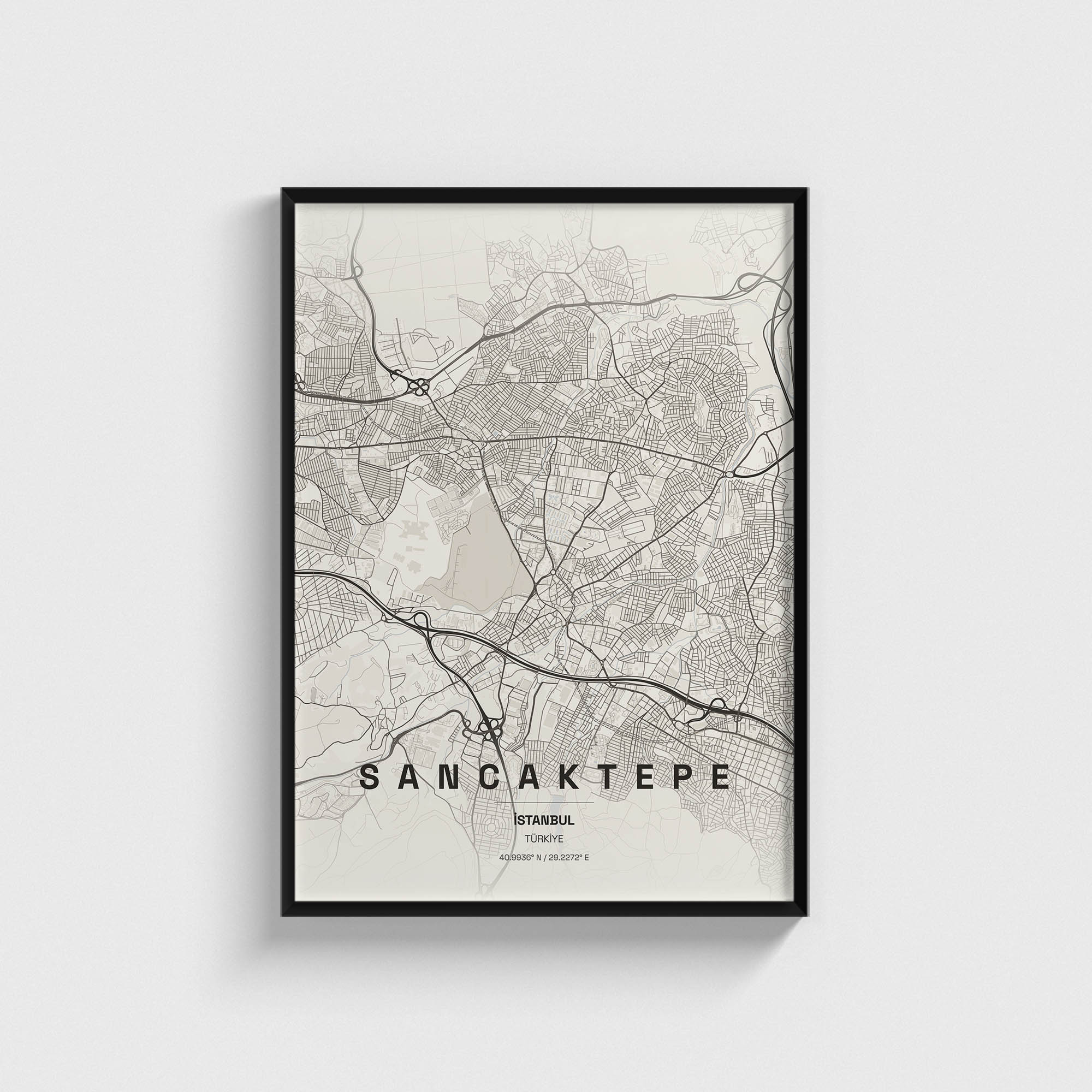 İstanbul Sancaktepe İlçe Haritası Posteri