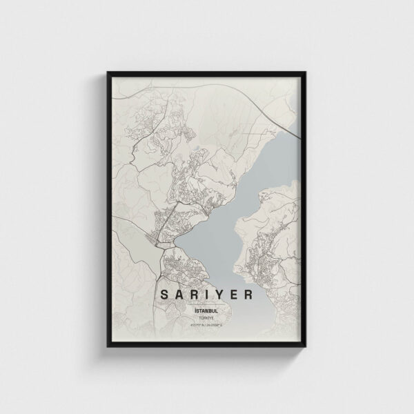 İstanbul Sarıyer İlçe Haritası Posteri