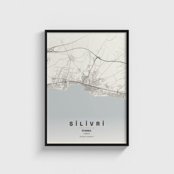 İstanbul Silivri İlçe Haritası Posteri