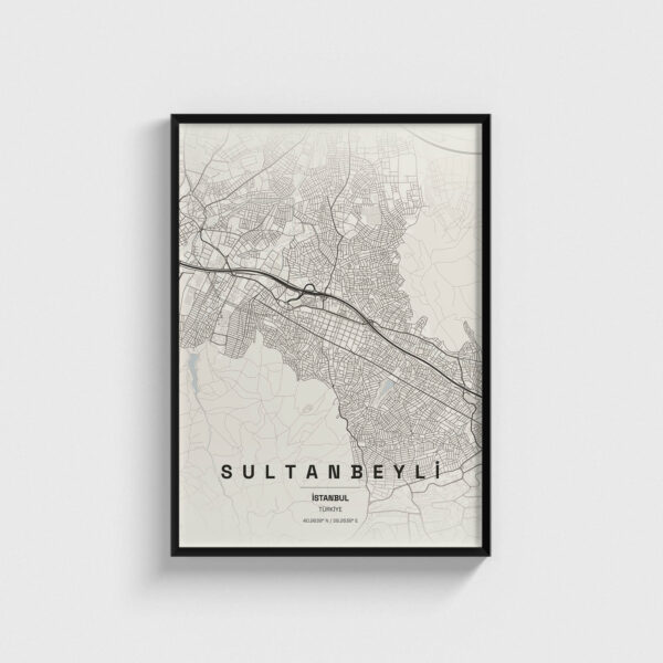 İstanbul Sultanbeyli İlçe Haritası Posteri