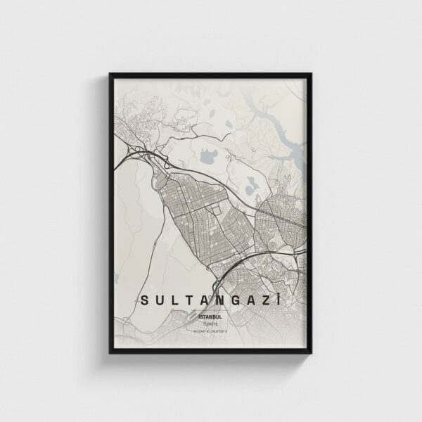 İstanbul Sultangazi İlçe Haritası Posteri