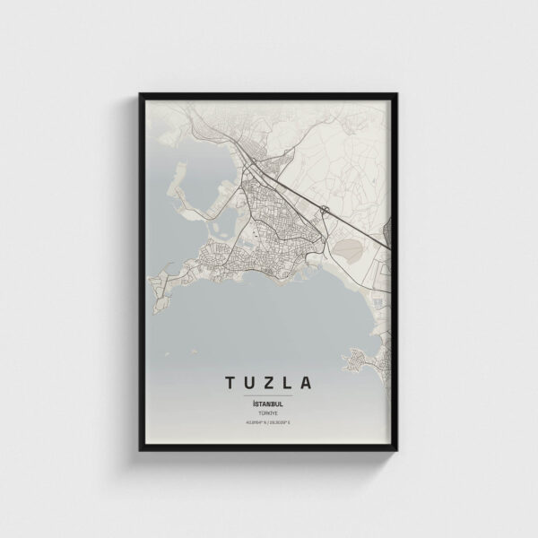 İstanbul Tuzla İlçe Haritası Posteri