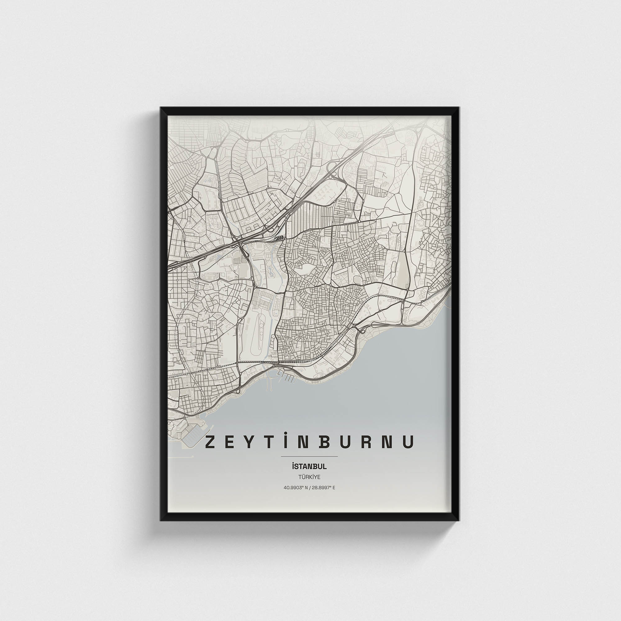 İstanbul Zeytinburnu İlçe Haritası Posteri