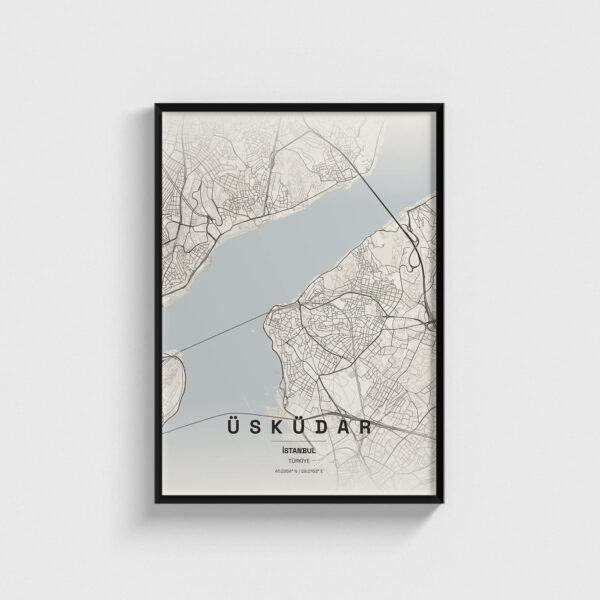 İstanbul Üsküdar İlçe Haritası Posteri