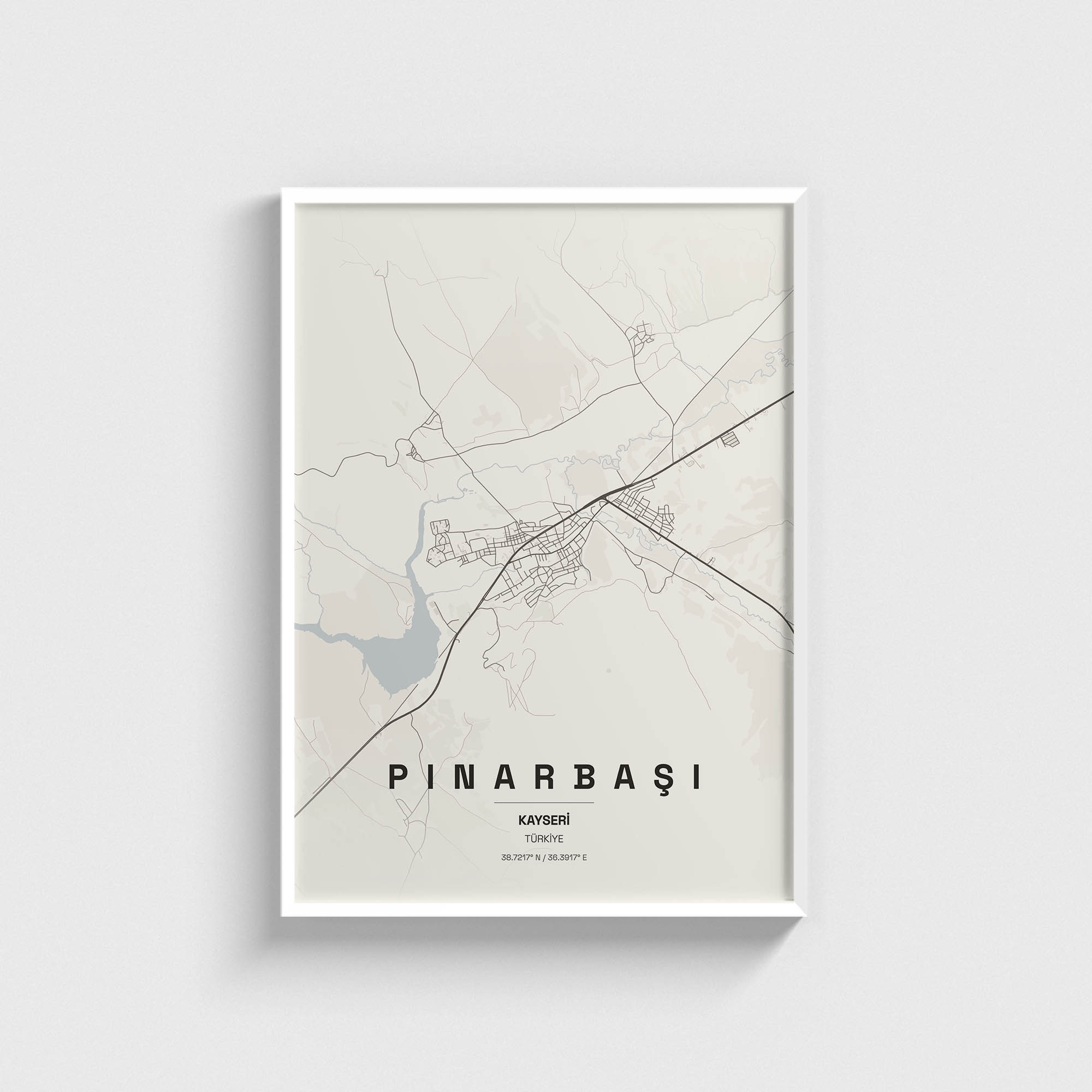 Kayseri Pınarbaşı İlçe Haritası Posteri - Görsel 2