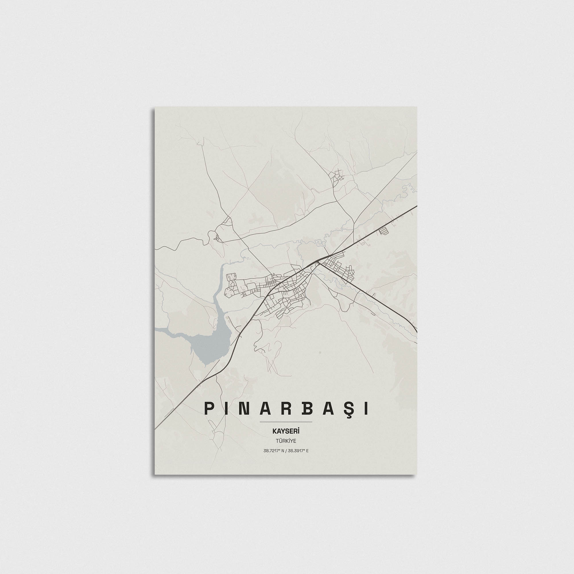 Kayseri Pınarbaşı İlçe Haritası Posteri - Görsel 3