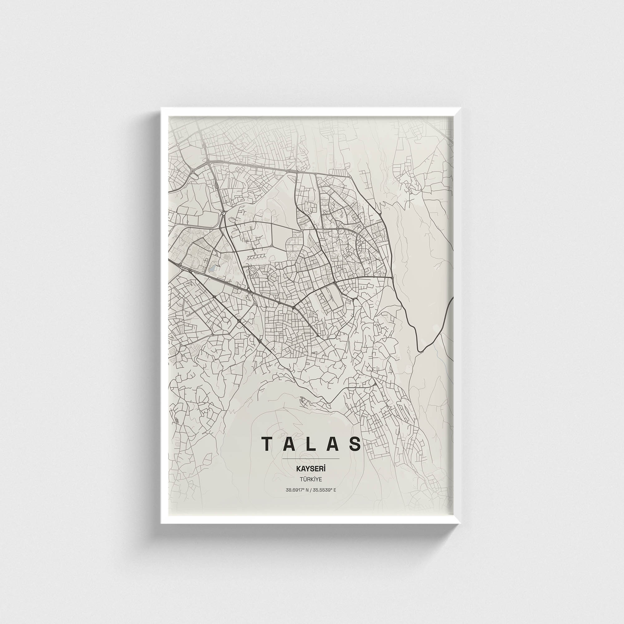 Kayseri Talas İlçe Haritası Posteri - Görsel 2