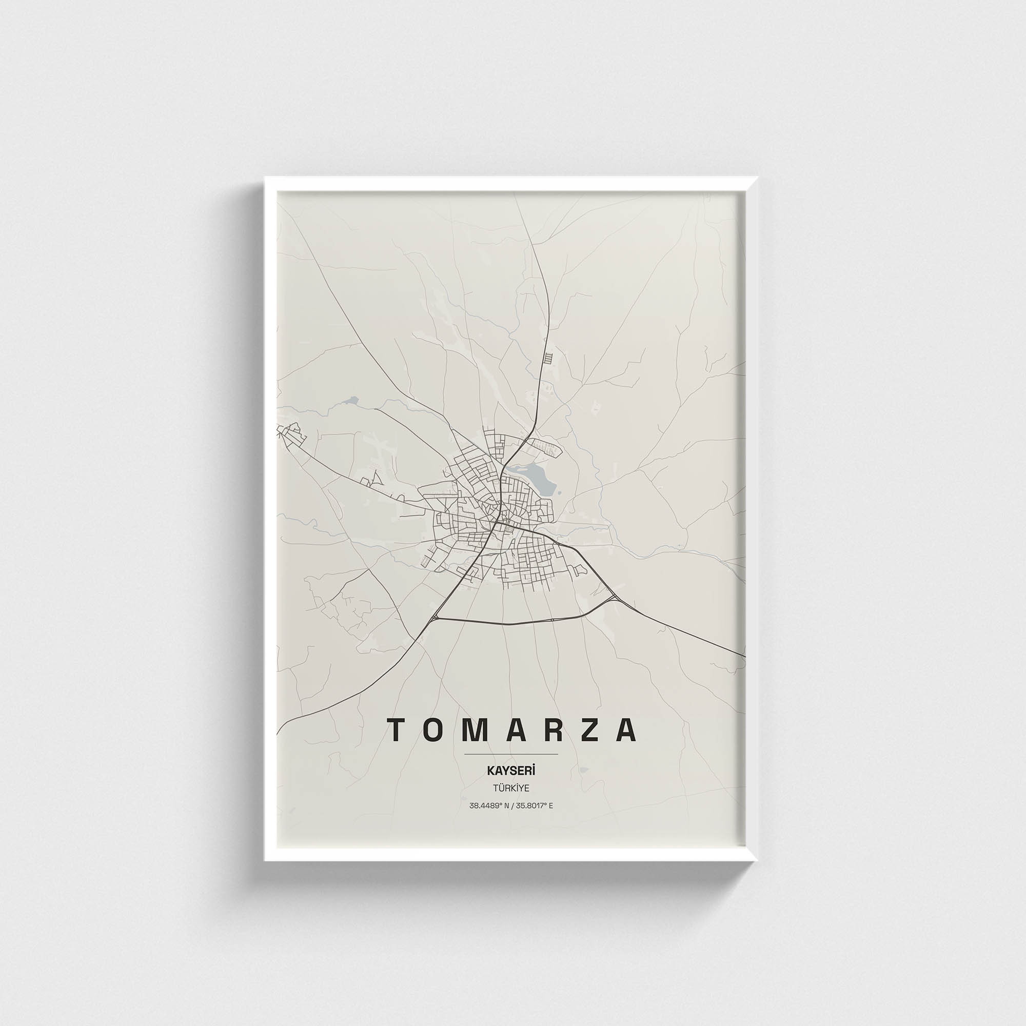 Kayseri Tomarza İlçe Haritası Posteri - Görsel 2
