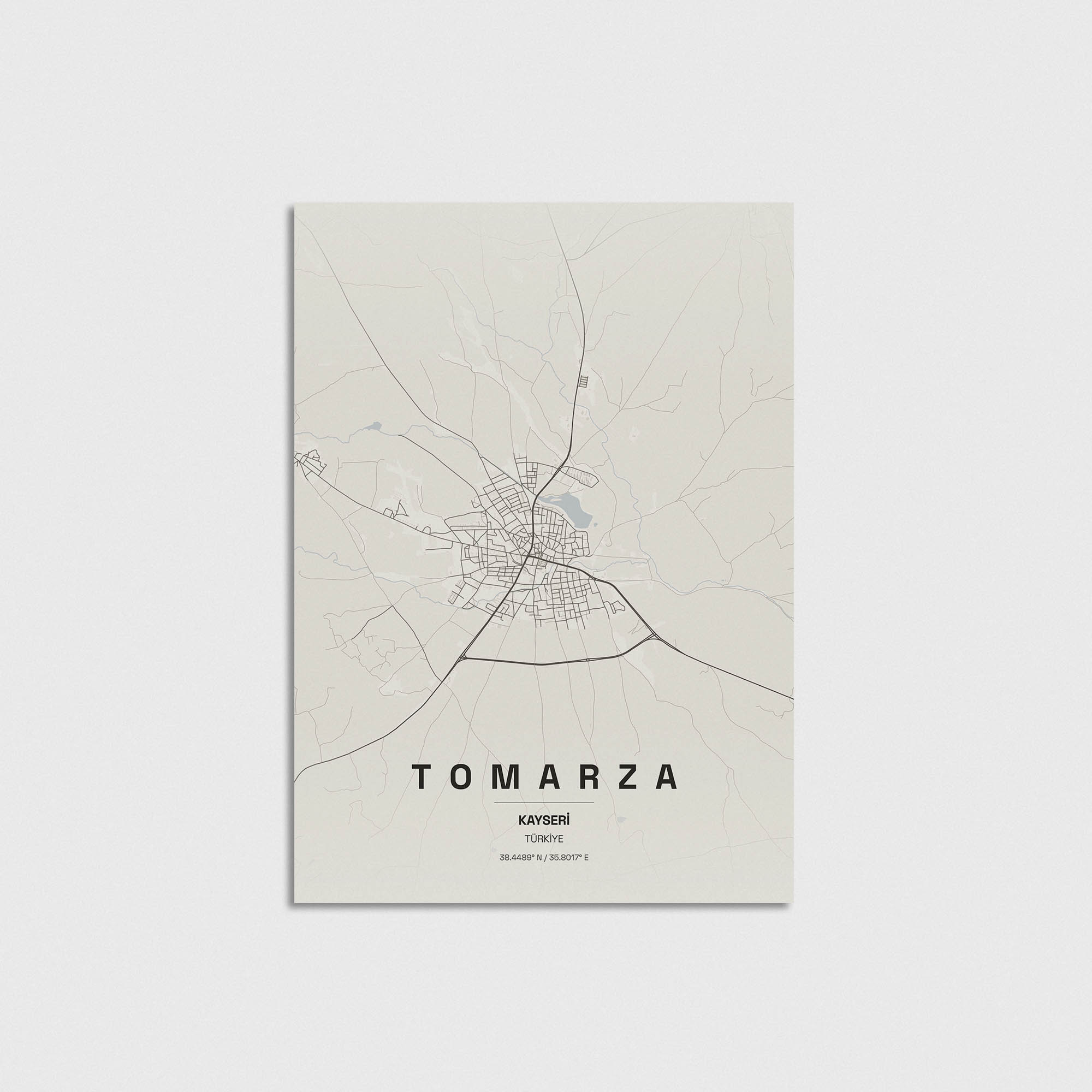 Kayseri Tomarza İlçe Haritası Posteri - Görsel 3
