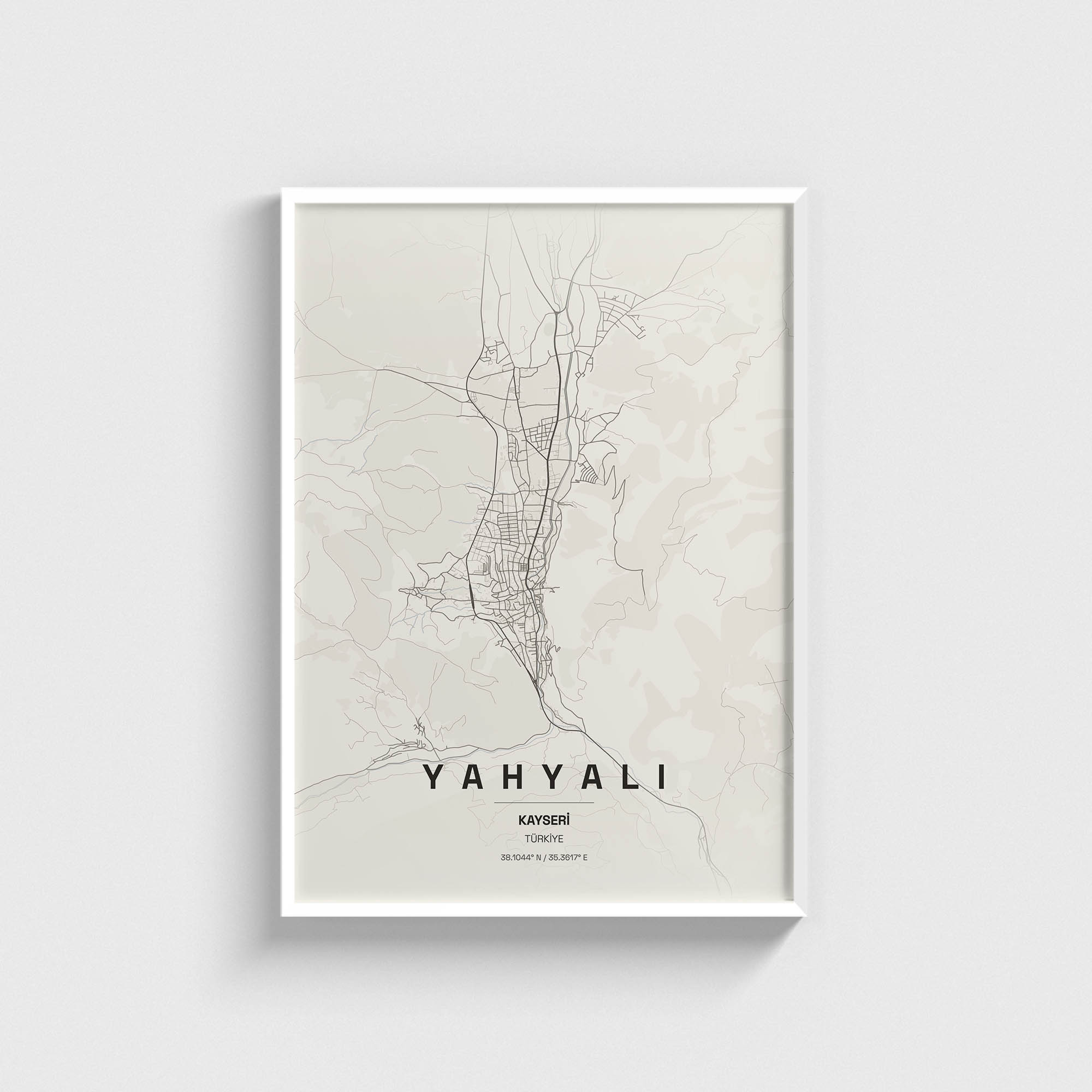 Kayseri Yahyalı İlçe Haritası Posteri - Görsel 2