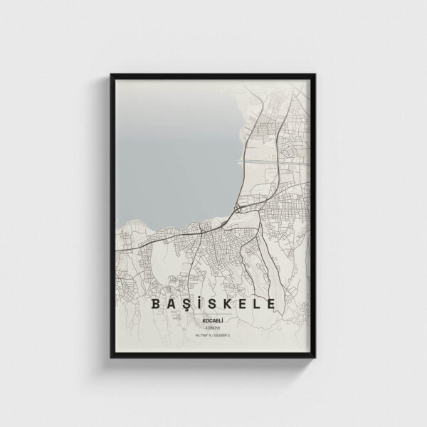 Kocaeli Başiskele İlçe Haritası Posteri