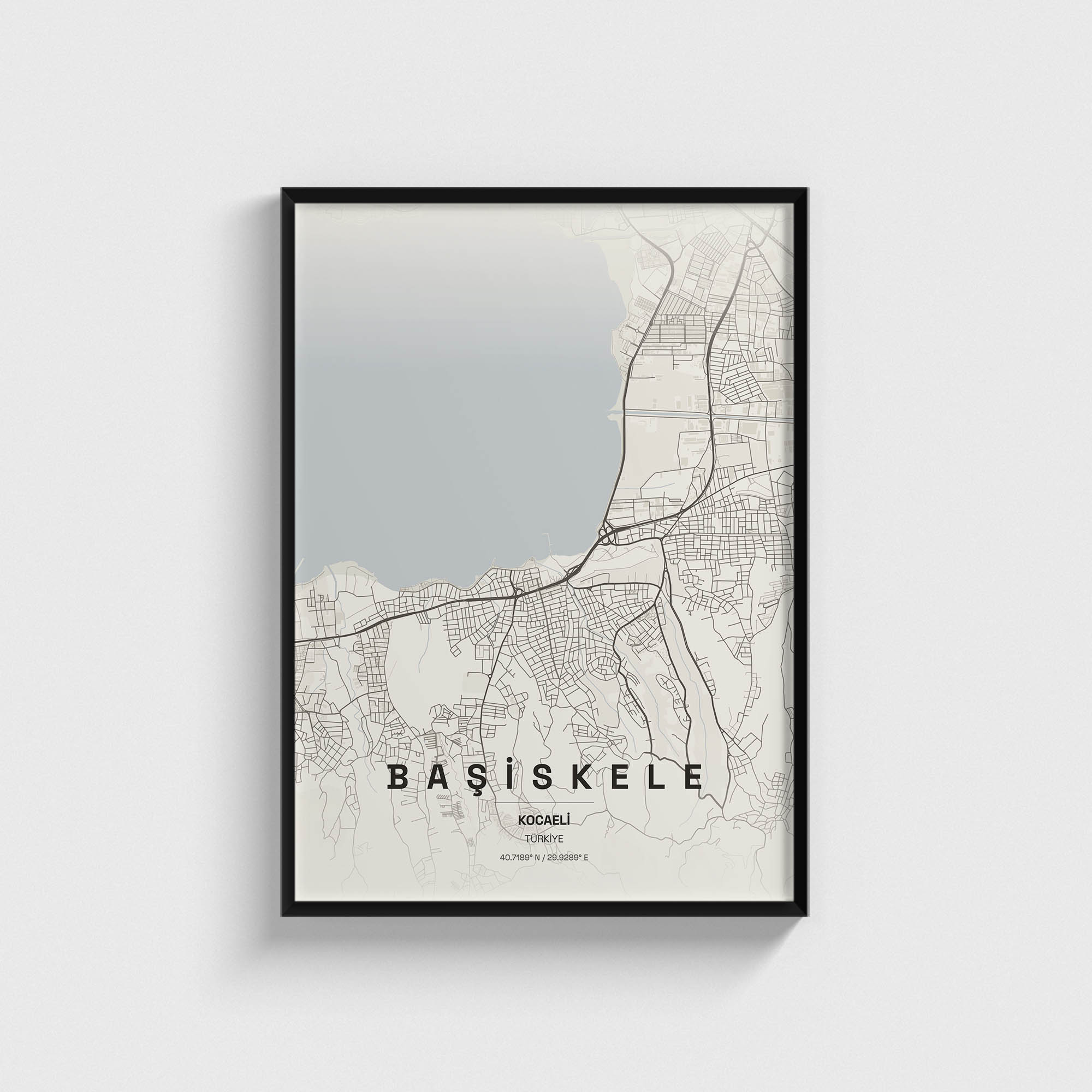 Kocaeli Başiskele İlçe Haritası Posteri