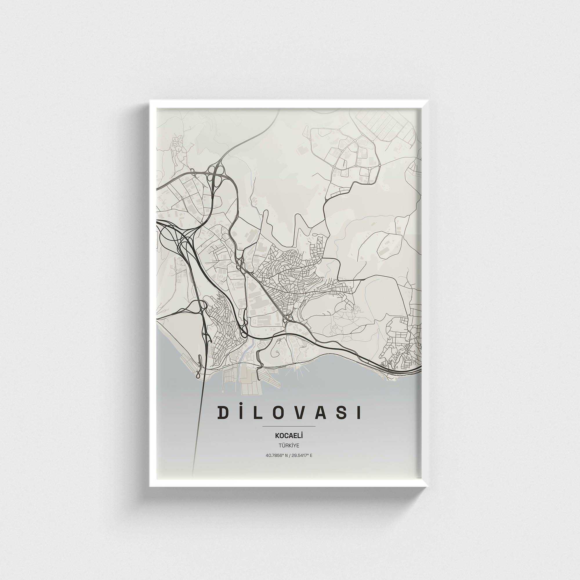 Kocaeli Dilovası İlçe Haritası Posteri - Görsel 2