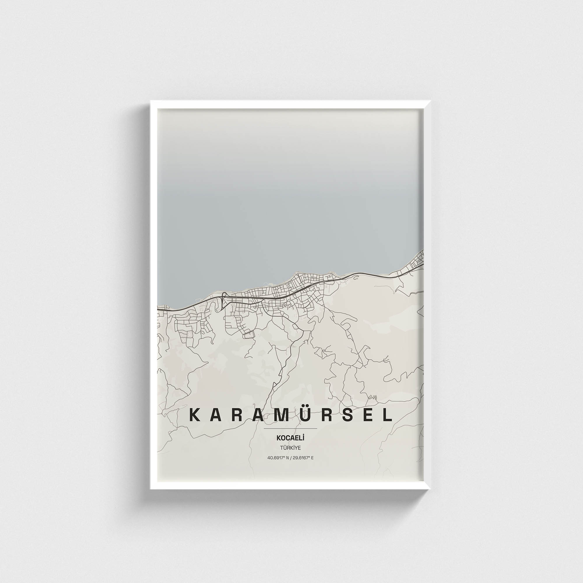 Kocaeli Karamürsel İlçe Haritası Posteri - Görsel 2