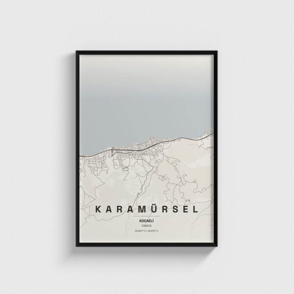Kocaeli Karamürsel İlçe Haritası Posteri