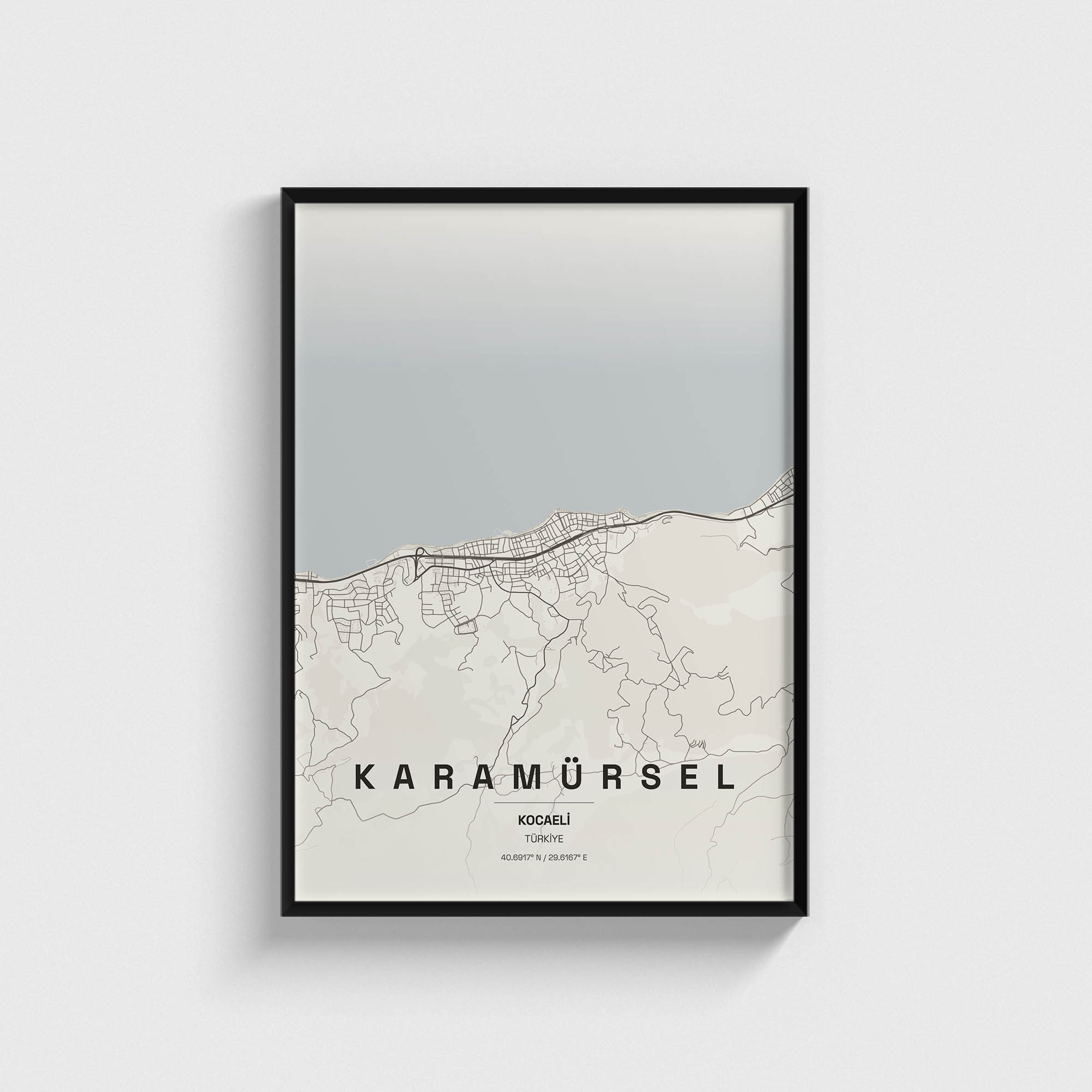 Kocaeli Karamürsel İlçe Haritası Posteri