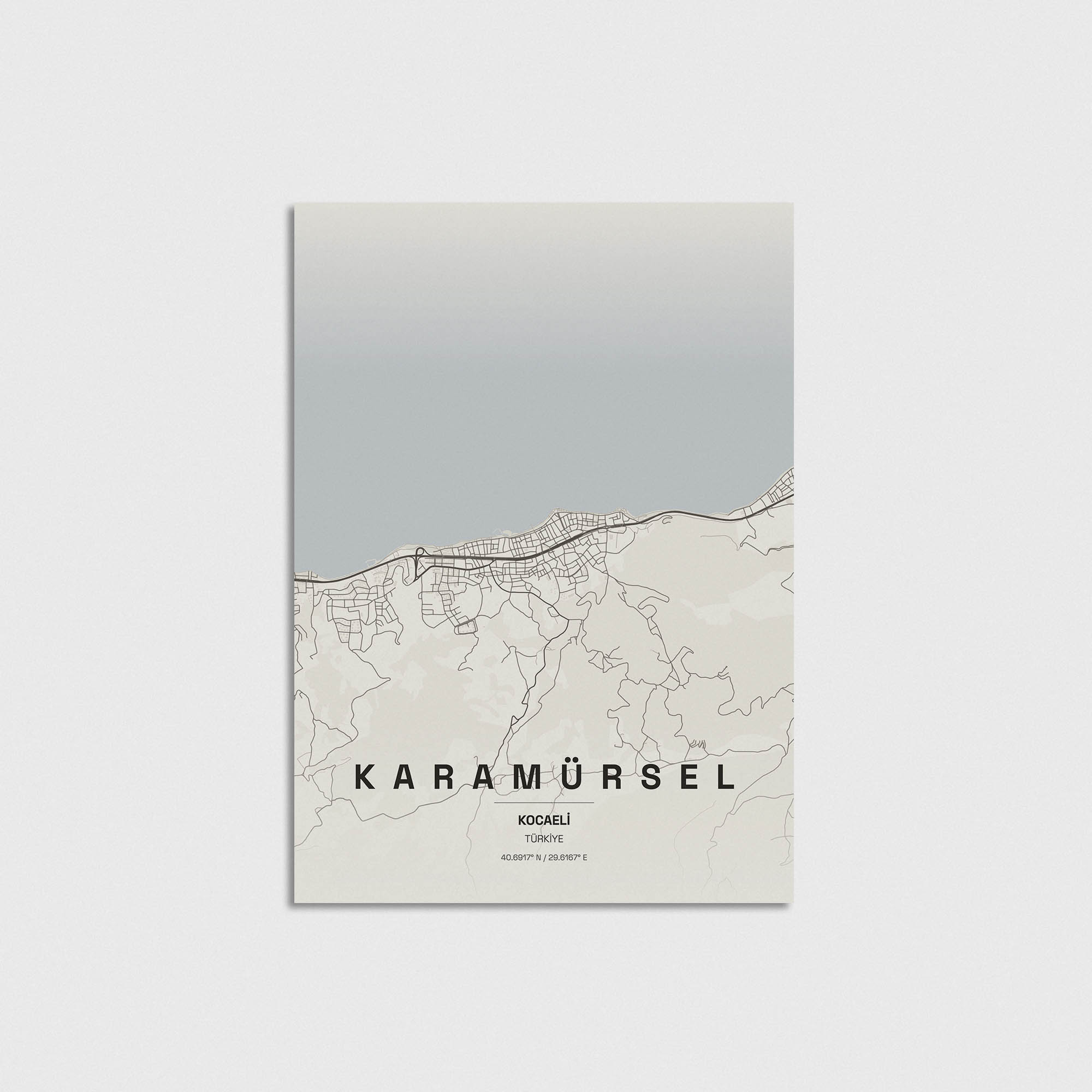 Kocaeli Karamürsel İlçe Haritası Posteri - Görsel 3