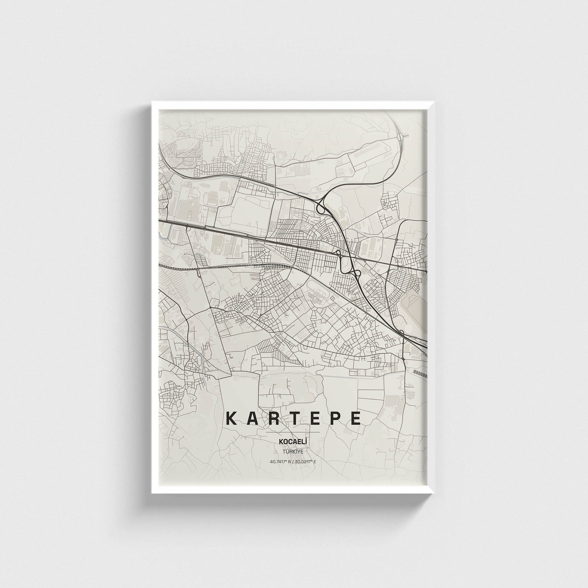 Kocaeli Kartepe İlçe Haritası Posteri - Görsel 2