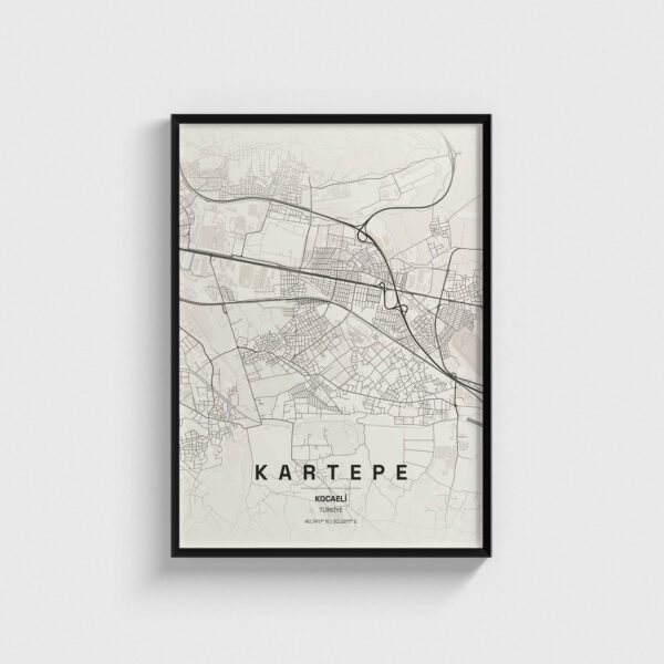 Kocaeli Kartepe İlçe Haritası Posteri