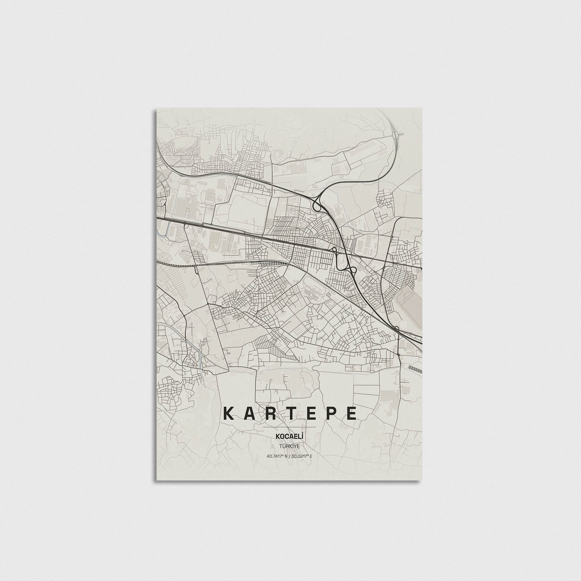 Kocaeli Kartepe İlçe Haritası Posteri - Görsel 3