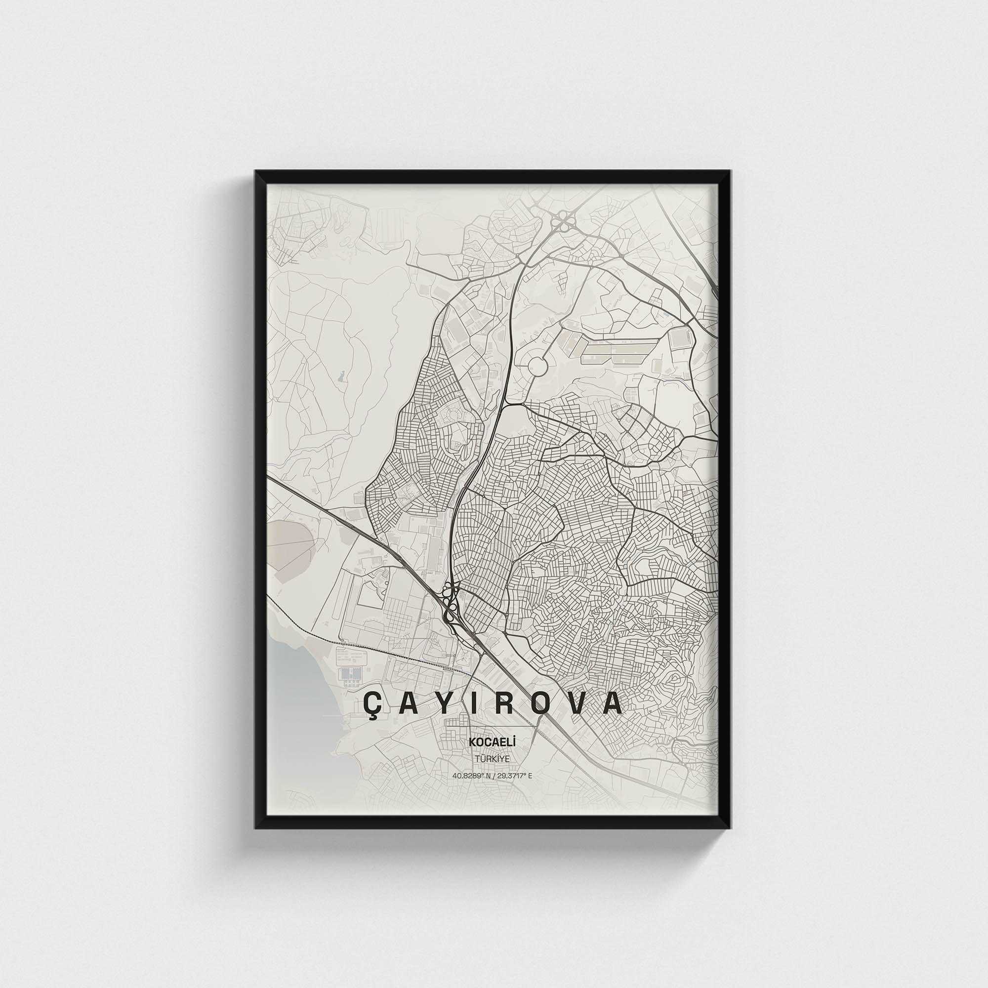 Kocaeli Çayırova İlçe Haritası Posteri