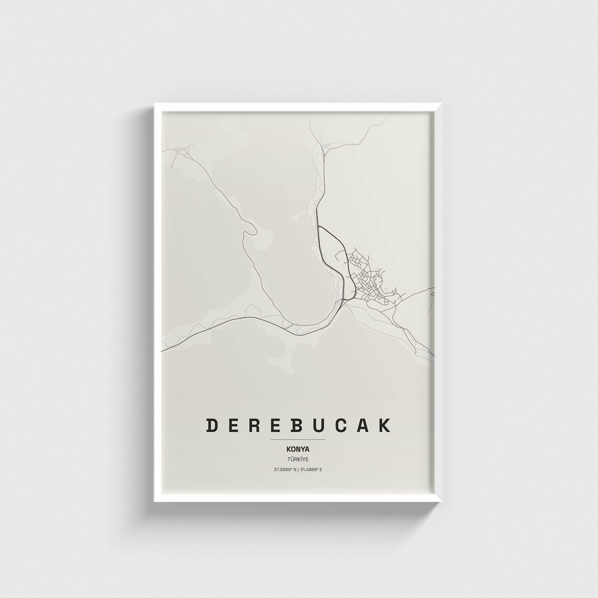 Konya Derebucak İlçe Haritası Posteri - Görsel 2