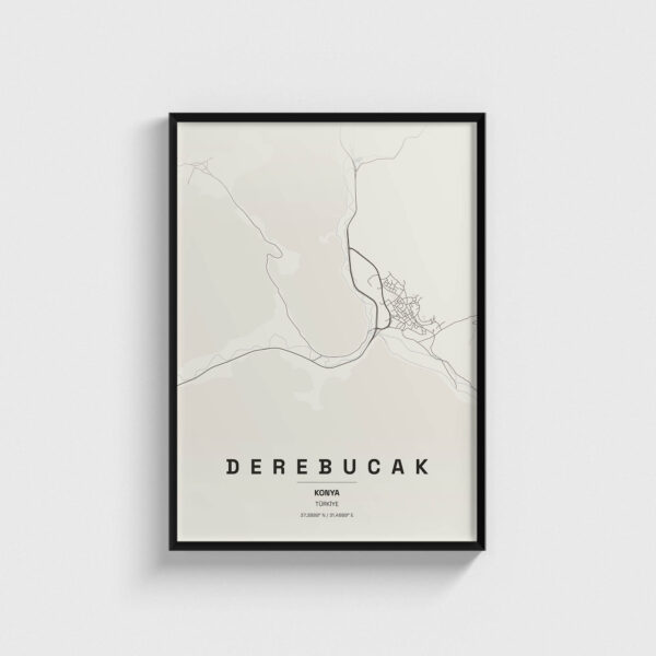 Konya Derebucak İlçe Haritası Posteri