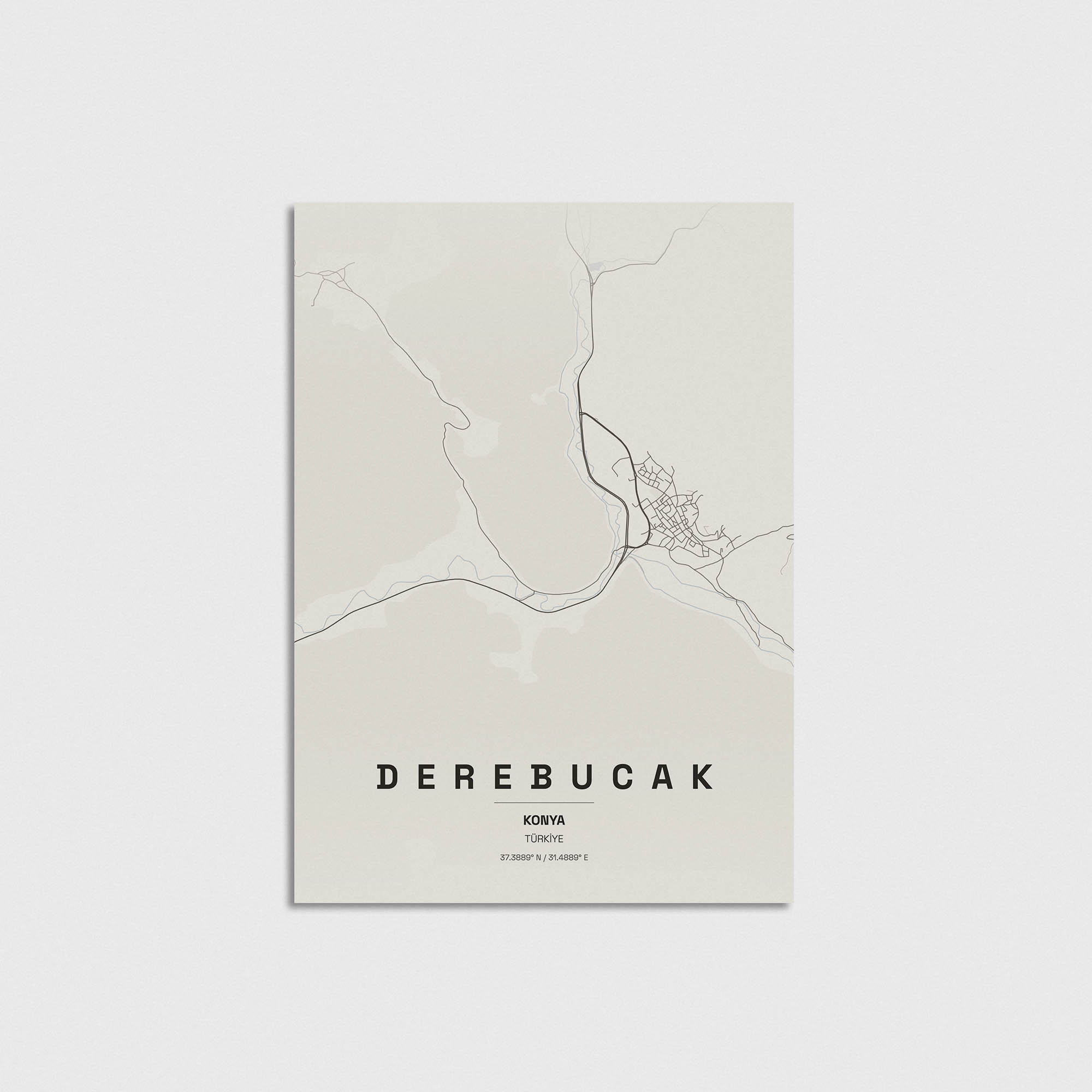 Konya Derebucak İlçe Haritası Posteri - Görsel 3