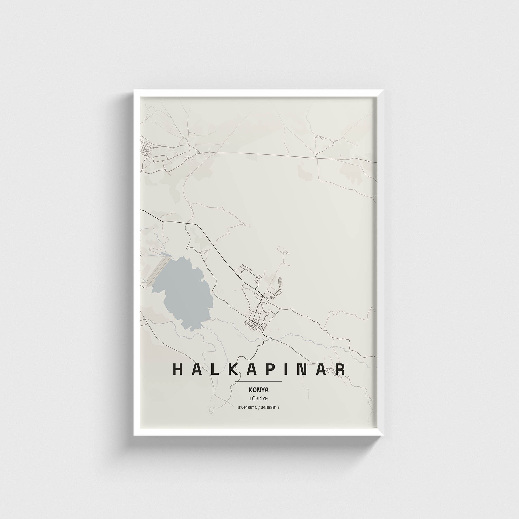 Konya Halkapınar İlçe Haritası Posteri - Görsel 2