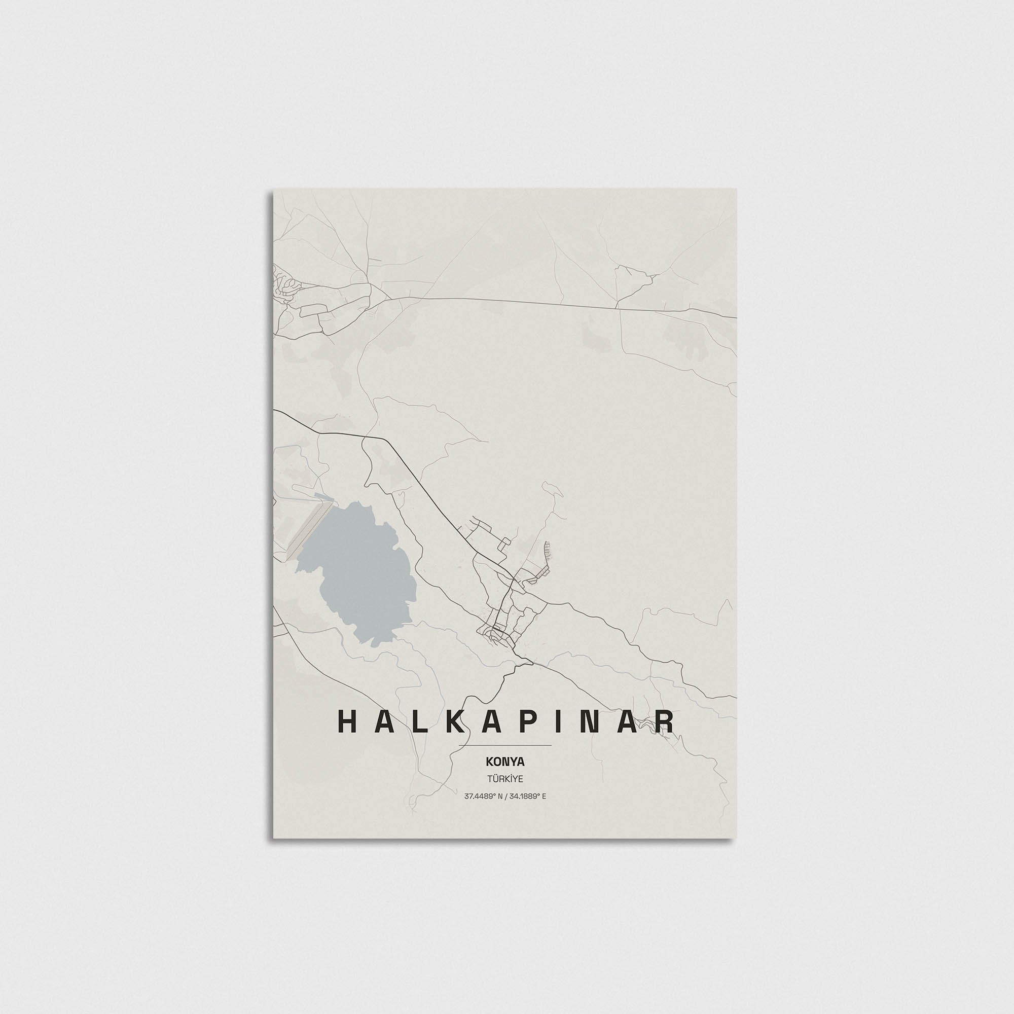 Konya Halkapınar İlçe Haritası Posteri - Görsel 3