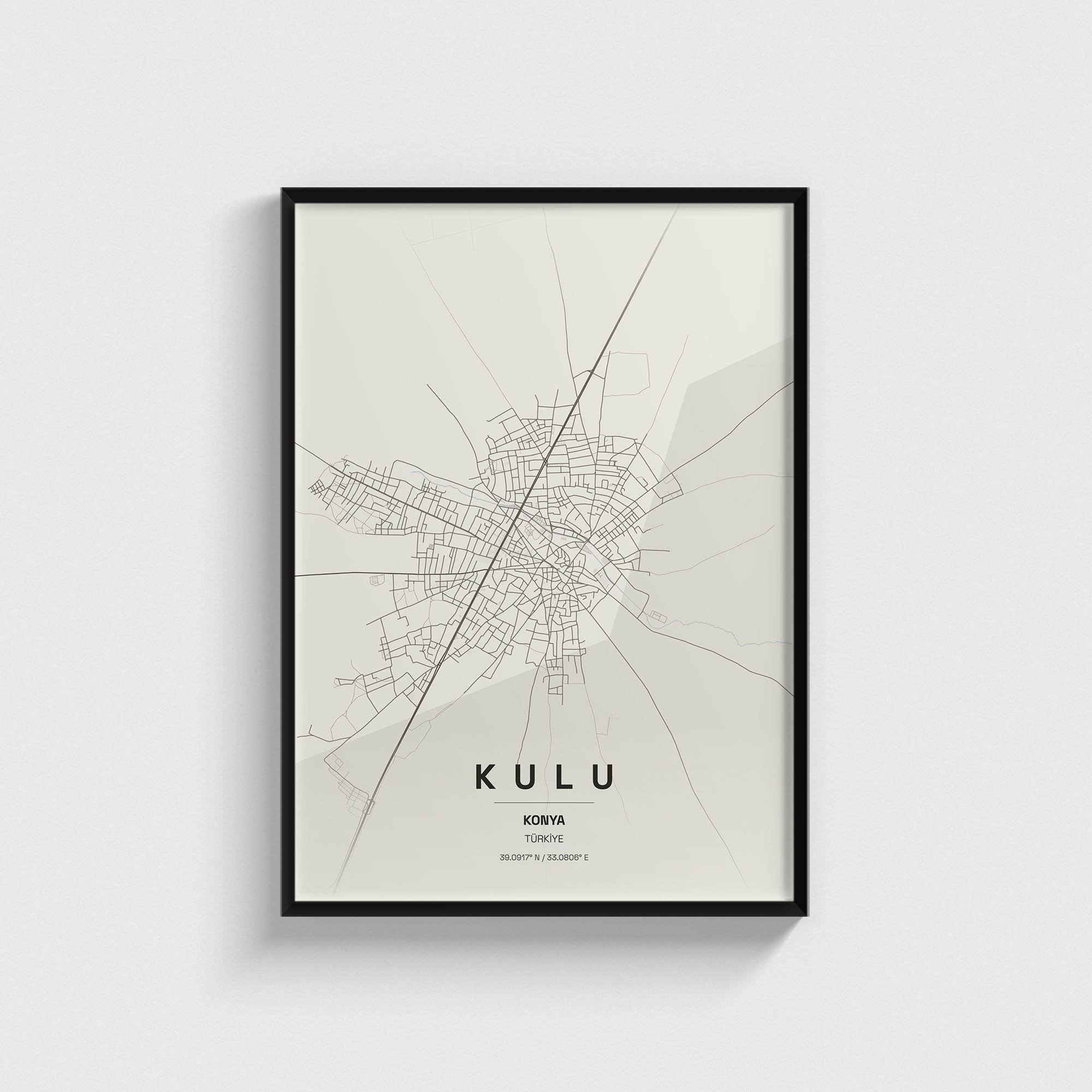 Konya Kulu İlçe Haritası Posteri