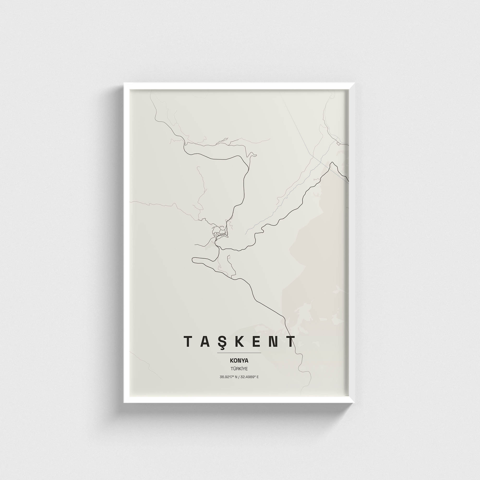 Konya Taşkent İlçe Haritası Posteri - Görsel 2