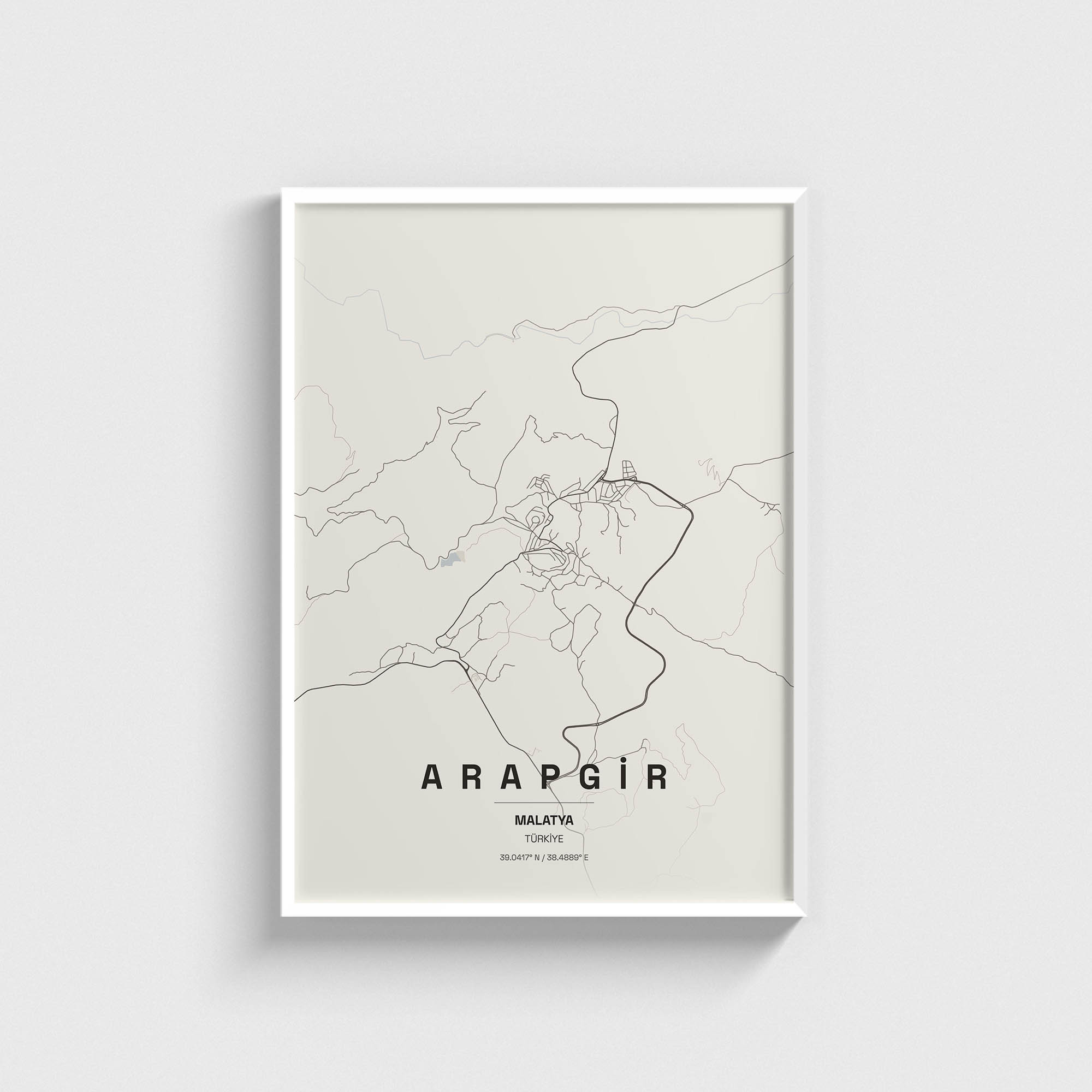 Malatya Arapgir İlçe Haritası Posteri - Görsel 2