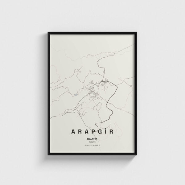 Malatya Arapgir İlçe Haritası Posteri