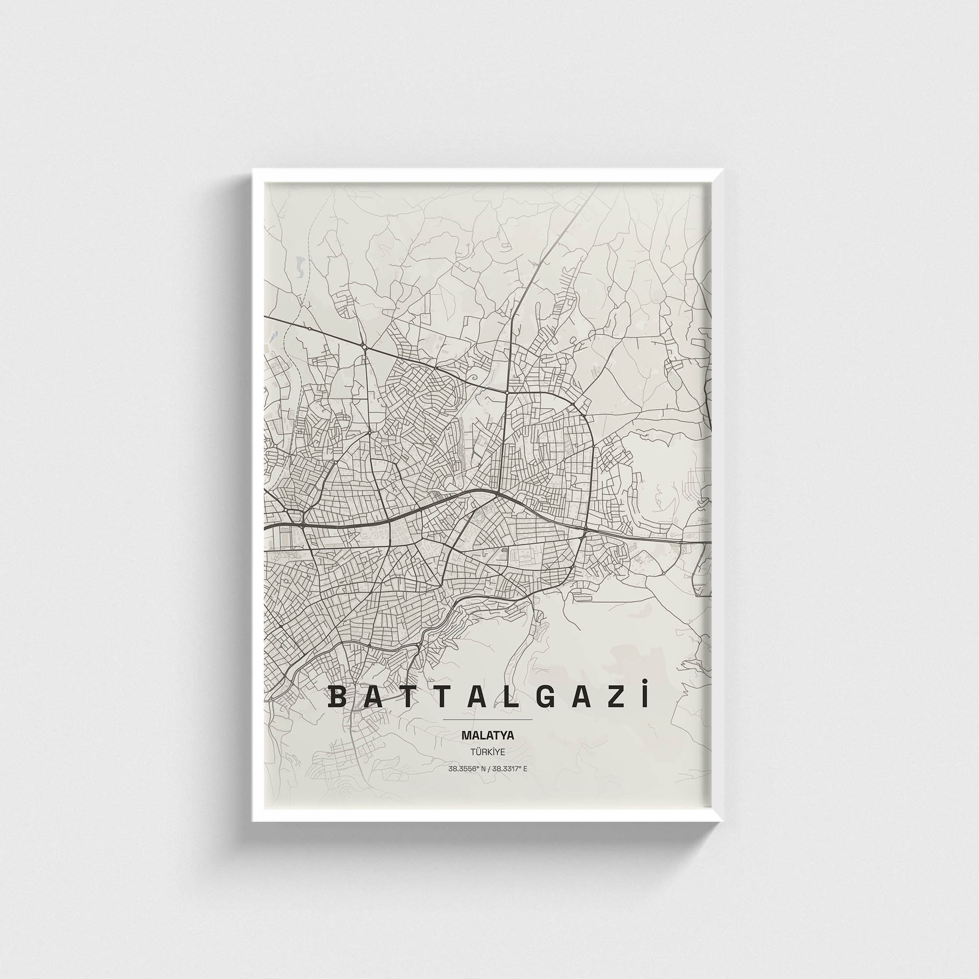 Malatya Battalgazi İlçe Haritası Posteri - Görsel 2