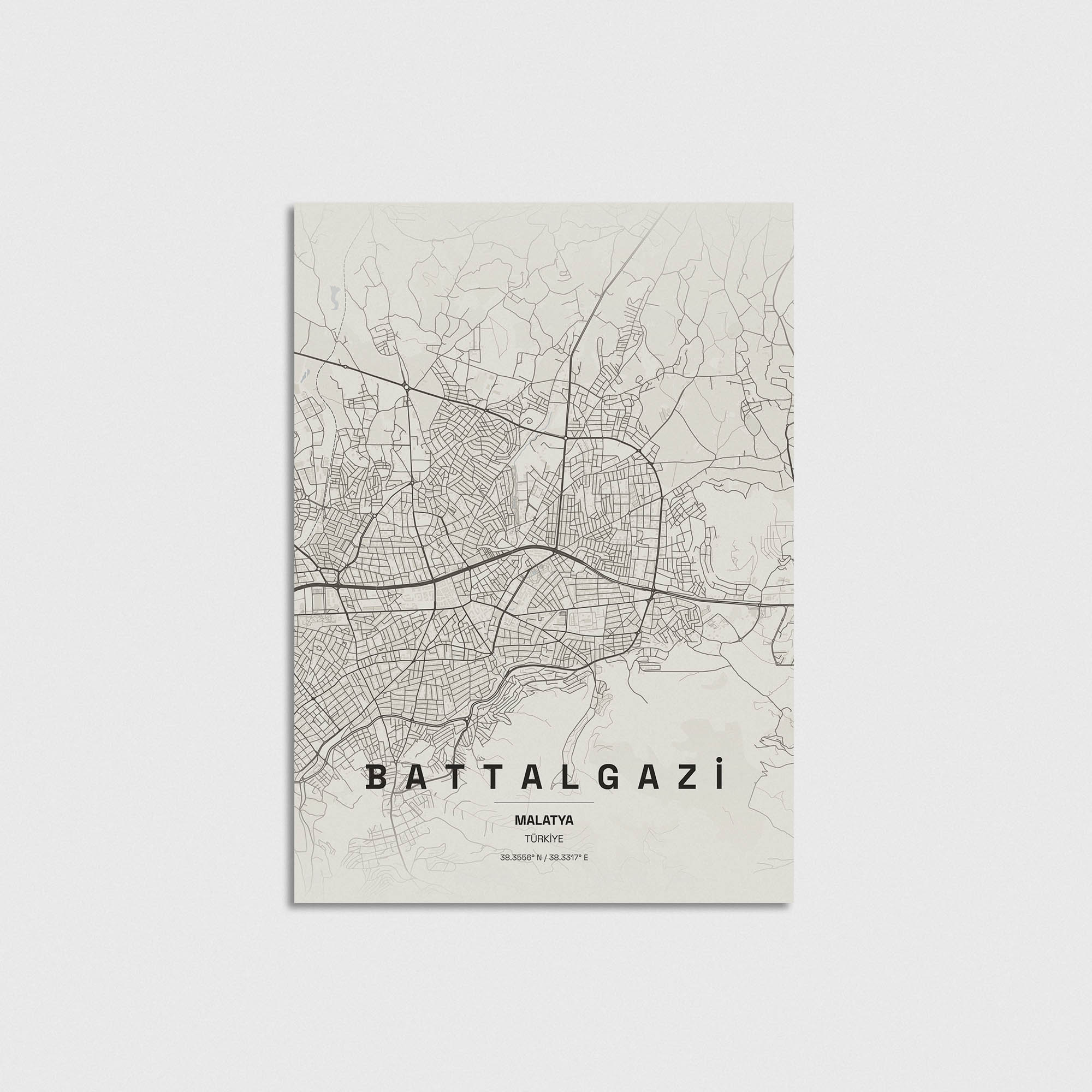 Malatya Battalgazi İlçe Haritası Posteri - Görsel 3