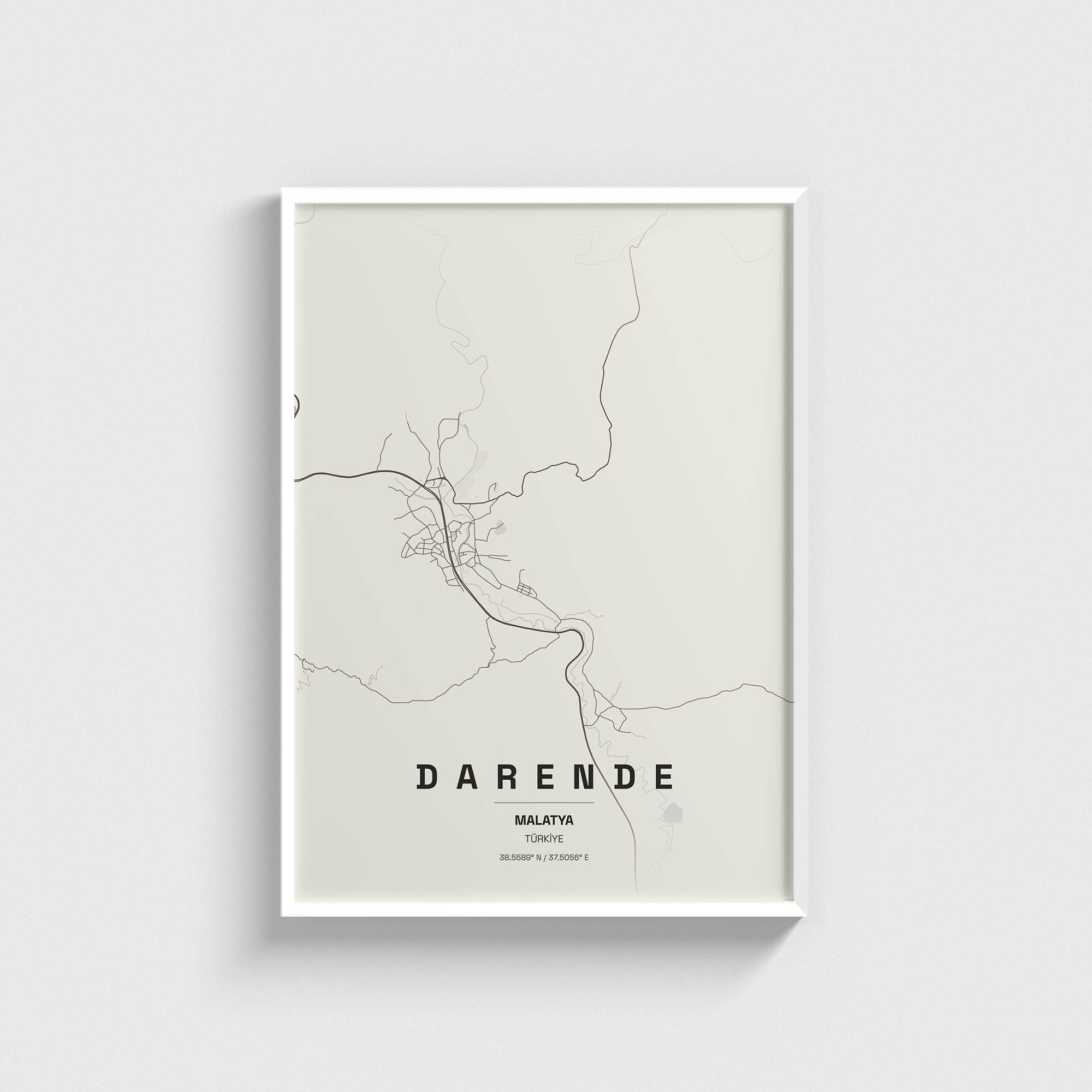 Malatya Darende İlçe Haritası Posteri - Görsel 2