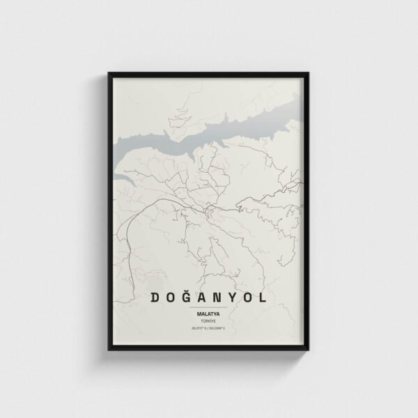 Malatya Doğanyol İlçe Haritası Posteri