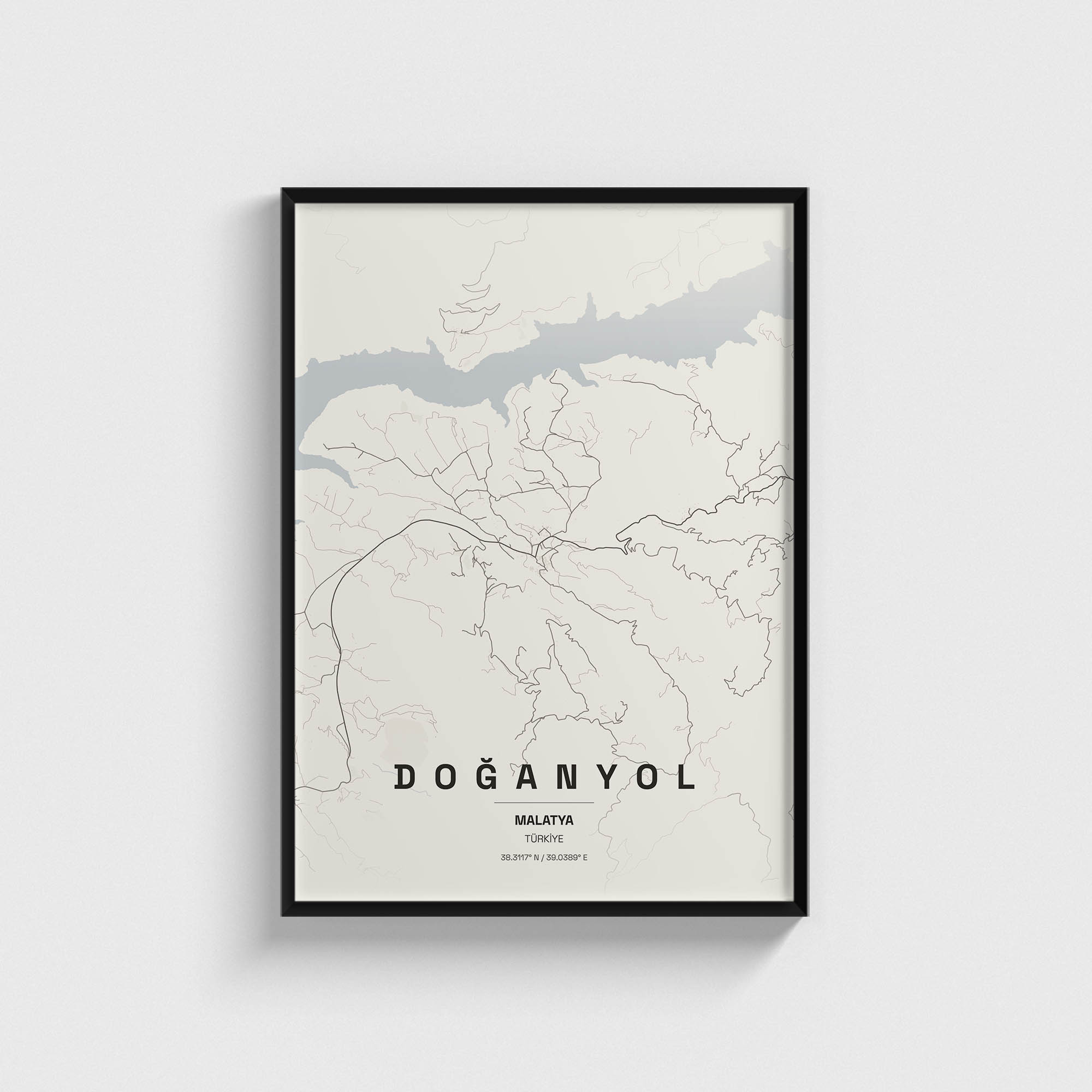 Malatya Doğanyol İlçe Haritası Posteri