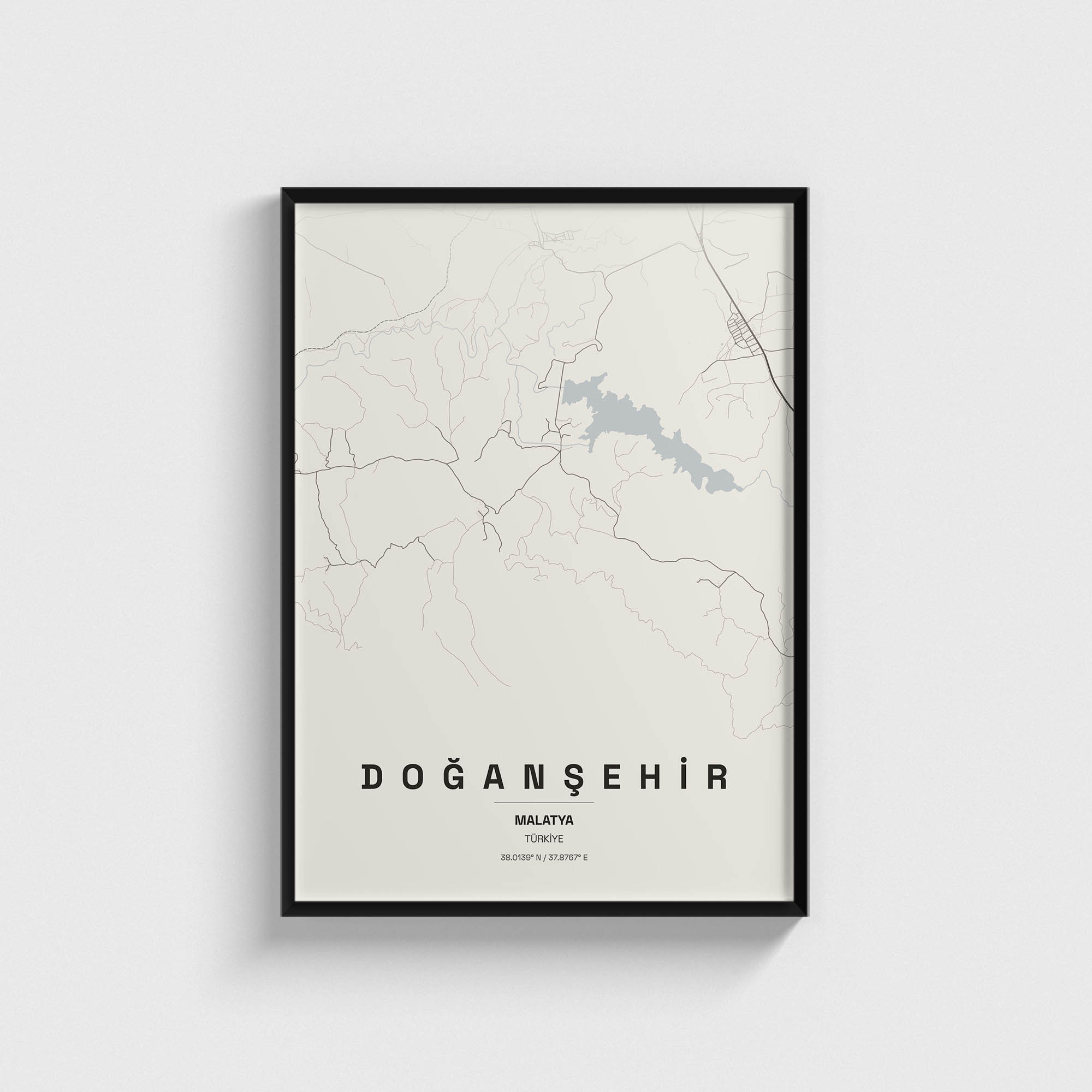 Malatya Doğanşehir İlçe Haritası Posteri