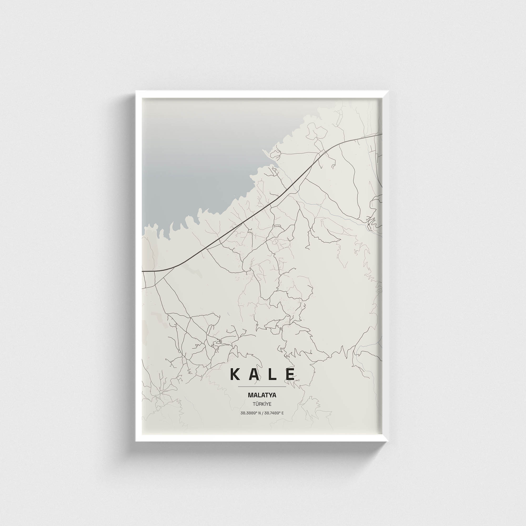 Malatya Kale İlçe Haritası Posteri - Görsel 2