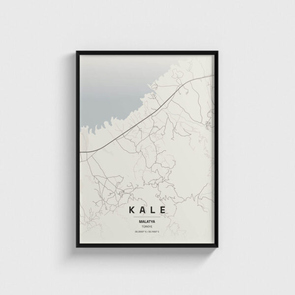 Malatya Kale İlçe Haritası Posteri